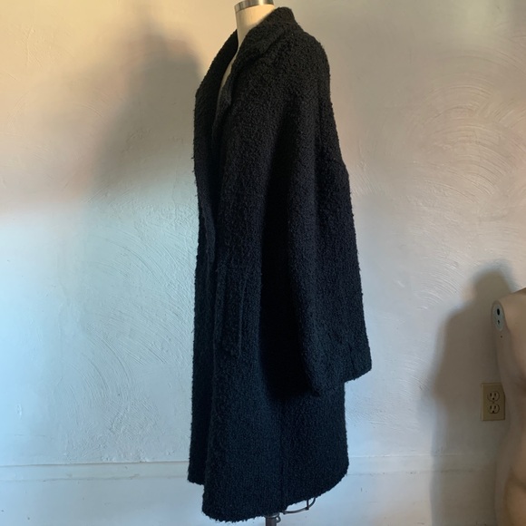TWINSET Milano le coeur black boucle cocoon duster sweater jacket long robe wrap - Picture 10 of 14